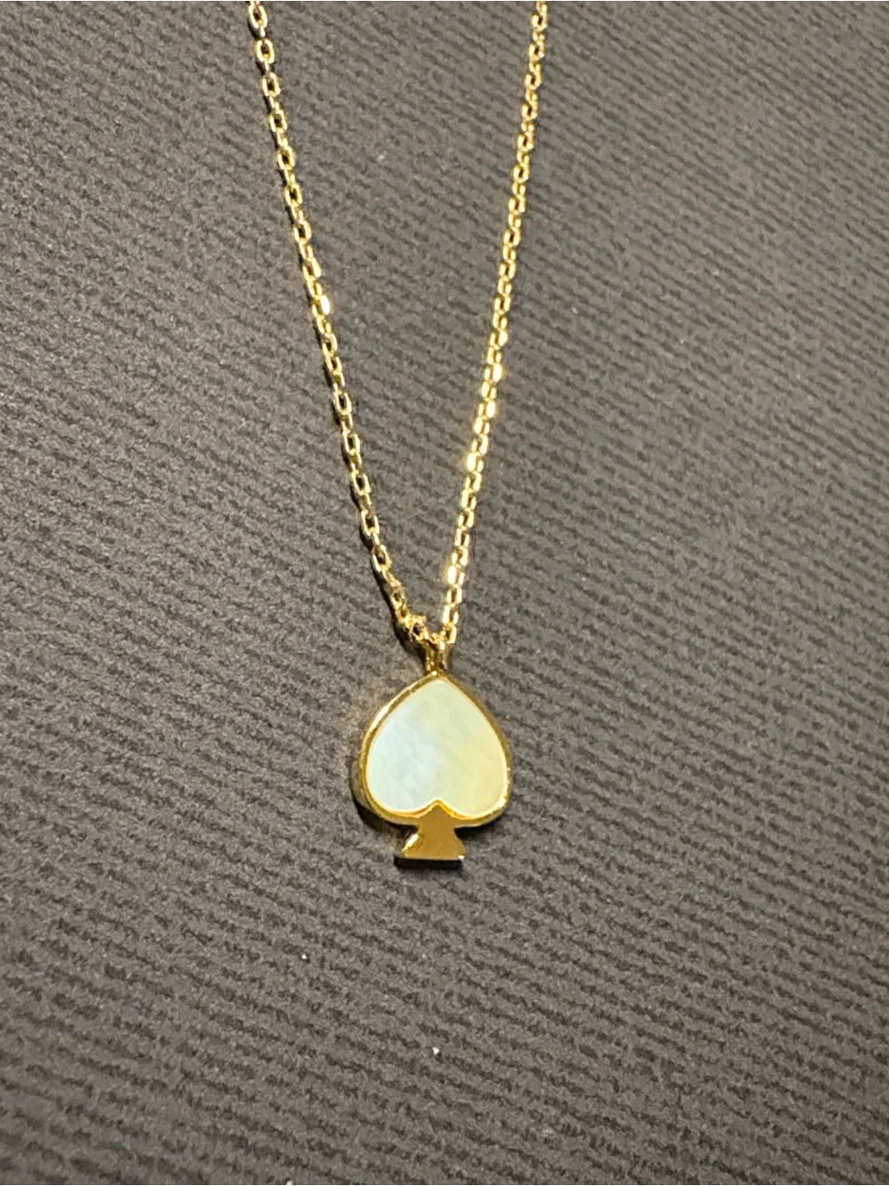 NWT kate spade gold-tone layered chain necklace with opal spade charm